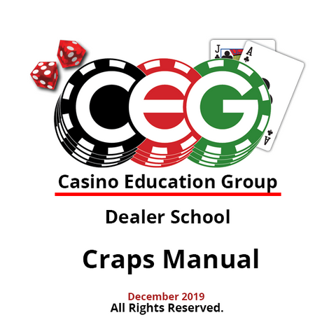 Craps Dealer Desk Mat Practice Kit 48" X 24"