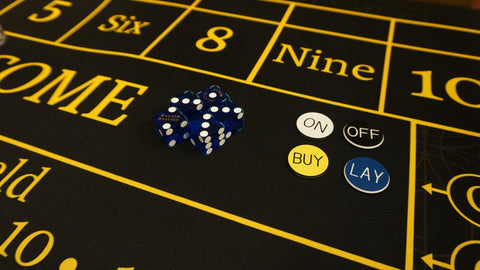 Craps Dealer Desk Mat Practice Kit 48" X 24"