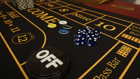 Craps Dealer Desk Mat Practice Kit 48" X 24"