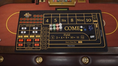 Craps Dealer Desk Mat Practice Kit 48" X 24"