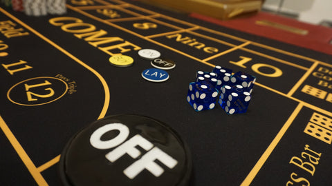 Craps Dealer Desk Mat Practice Kit 48" X 24"