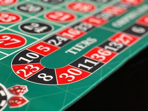 CEG Single Zero Roulette Desk Mat 48" X 24"