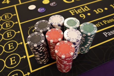 Craps Dealer Desk Mat Practice Kit 48" X 24"