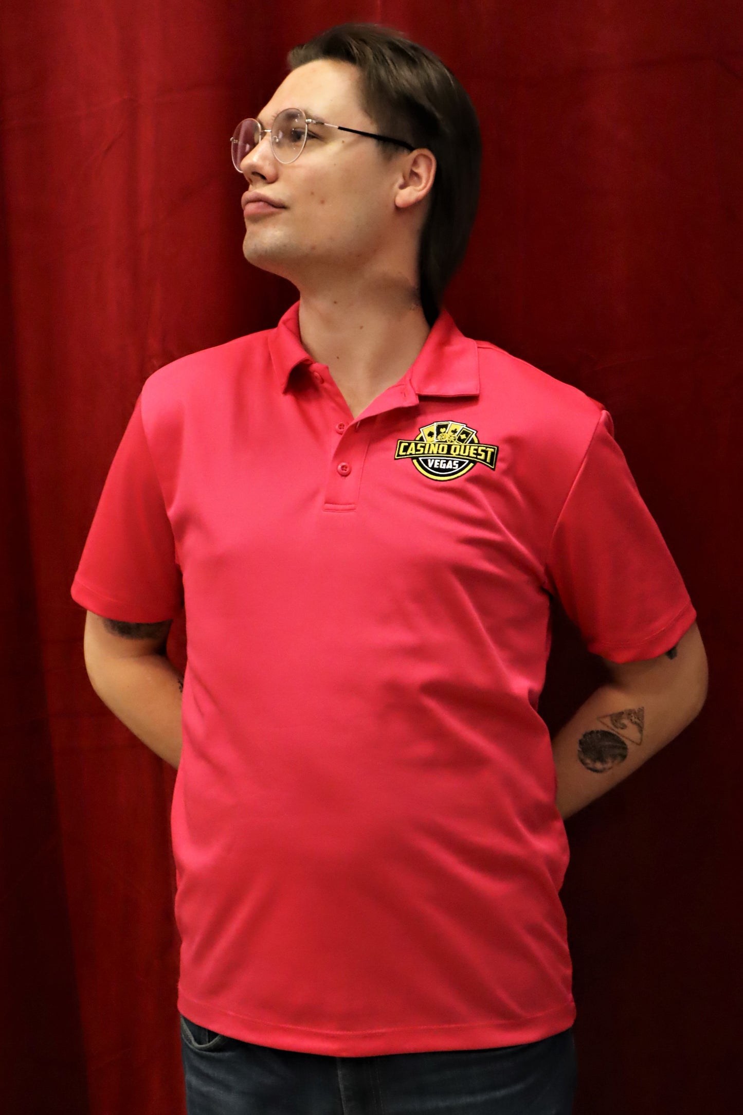 Casino Quest Silk Touch Pink Polo