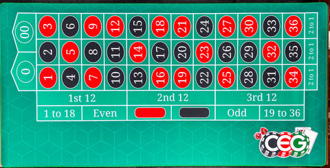 CEG Roulette Desk Mat 48" by 24"