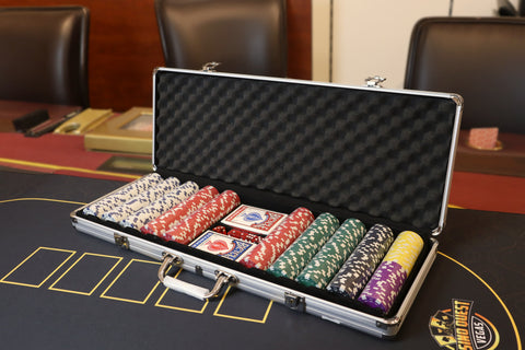 Silver Metal Poker Case