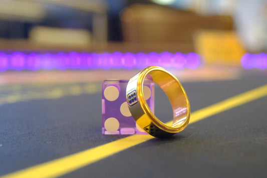 Gold Spinning Dice Ring