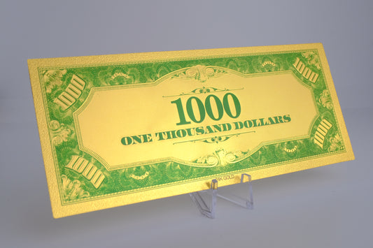 24K Gold Plated American Bill $1000