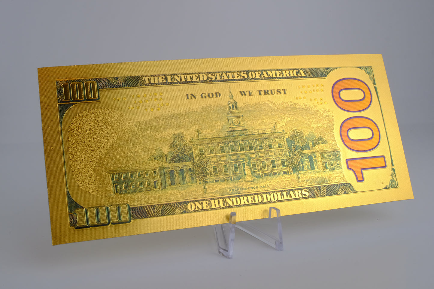 24K Gold Plated American Bill $100 (New)