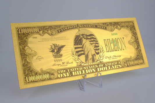 24K Gold Plated American Bill $1B