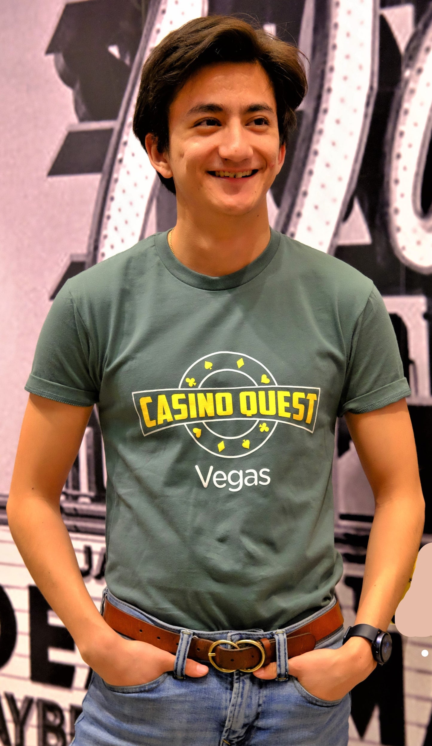 Casino Quest Vegas Green T-Shirt