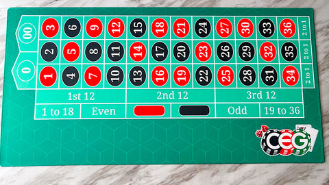 CEG Roulette Desk Mat 48" by 24"