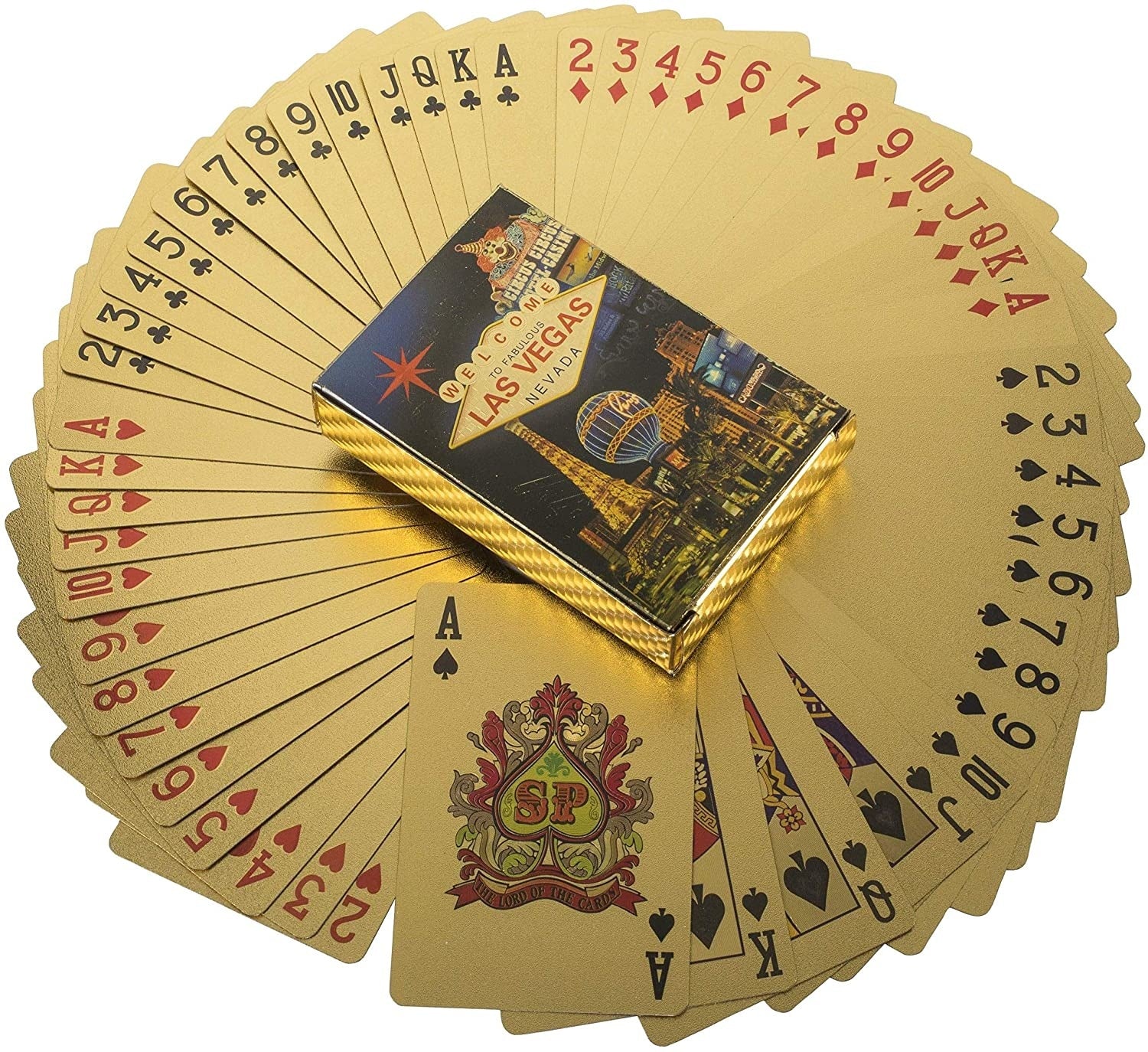 $100 FRANKLIN GOLDEN POKER PLAYING 52 CARDS 2 JOKERS LAS VEGAS Waterproof  Durable plastic
