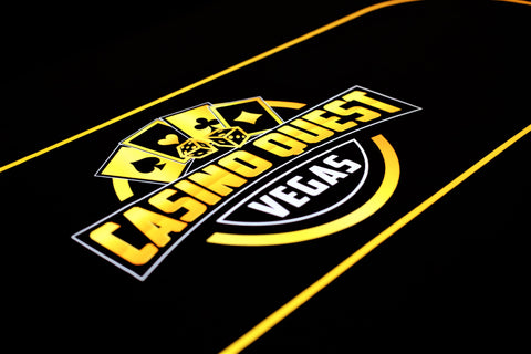 Black & Gold Poker Table Top Poker Layout