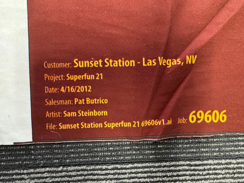 Sunset Station Red Blackjack Layout