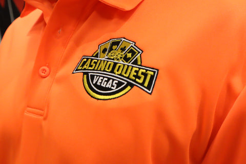 Casino Quest Silk Touch Orange Polo