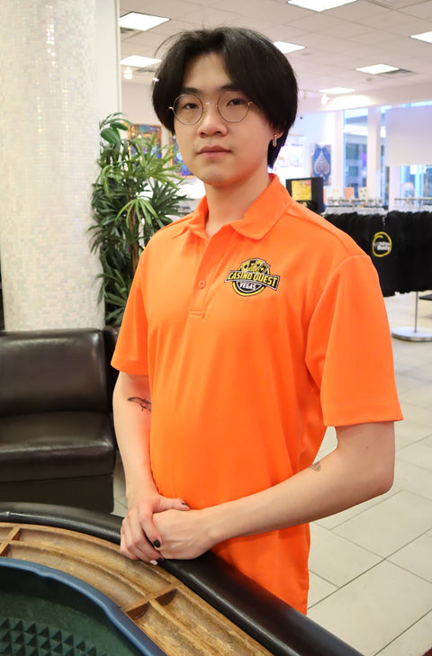 Casino Quest Silk Touch Orange Polo