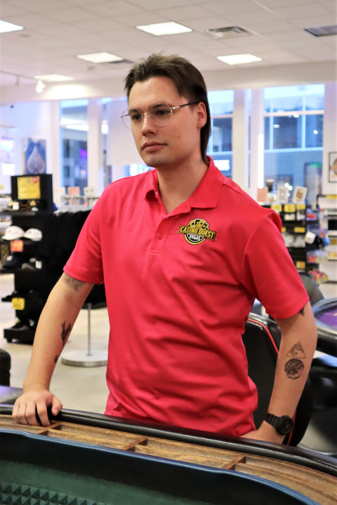 Casino Quest Silk Touch Pink Polo