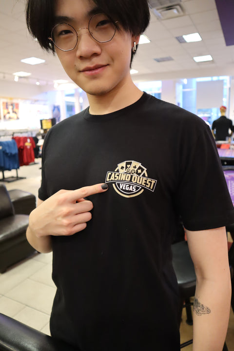 Slim-Fit Sparkling GK Gold Casino Quest Tee