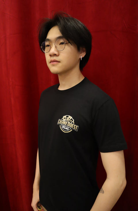 Slim-Fit Sparkling GK Gold Casino Quest Tee