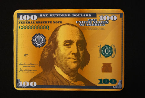 Gold $100 Bill Mouse Pad 11" x 8 "