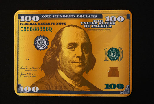NEW Gold $100 Bill Mouse Pad 11" x 8 "