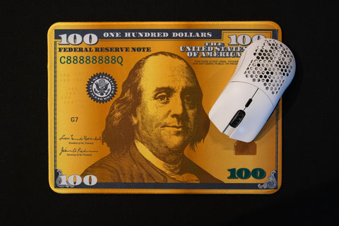 Gold $100 Bill Mouse Pad 11" x 8 "