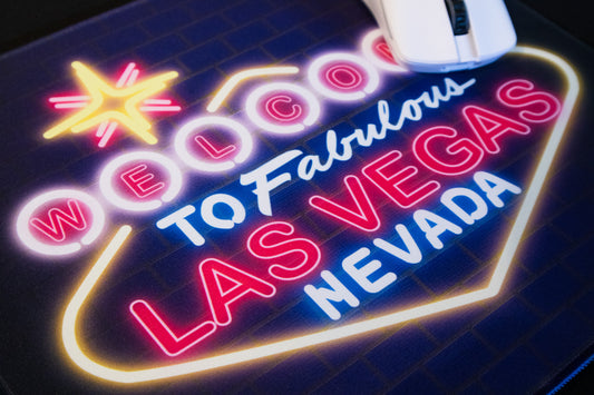 Las Vegas Neon Sign Mouse Pad 13"x11"