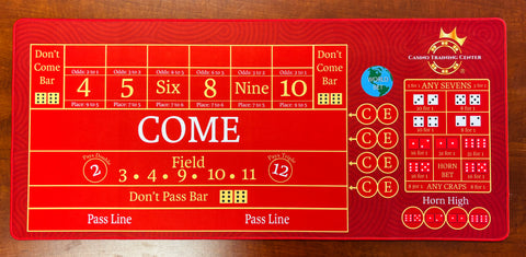 Mini Craps Dealer Practice Mat 34.5" x 15.5"