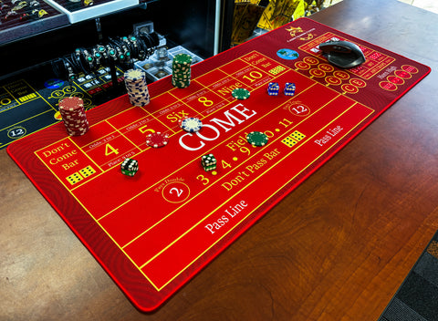 Mini Craps Dealer Practice Mat 34.5" x 15.5"