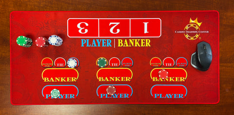 Mini Baccarat Dealer Practice Mat 34.5" x 15.5"