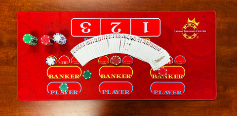 Mini Baccarat Dealer Practice Mat 34.5" x 15.5"