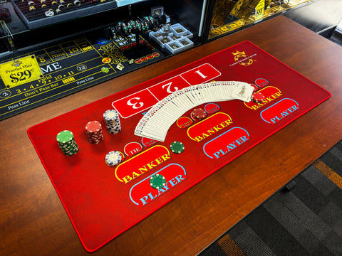 Mini Baccarat Dealer Practice Mat 34.5" x 15.5"