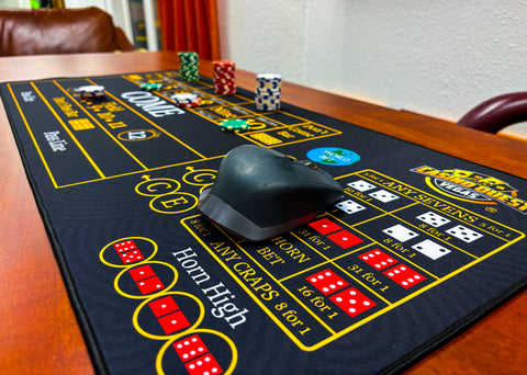 Mini Craps Dealer Practice Mat 34.5" x 15.5"