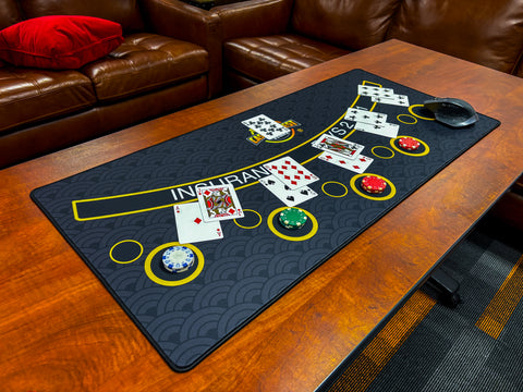 Mini Blackjack Dealer Practice Mat 34.5" x 15.5"