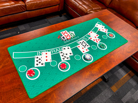 Mini Blackjack Dealer Practice Mat 34.5" x 15.5"