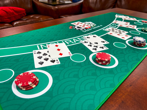 Mini Blackjack Dealer Practice Mat 34.5" x 15.5"