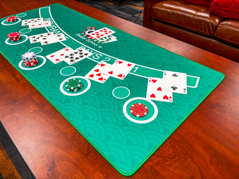 Mini Blackjack Dealer Practice Mat 34.5" x 15.5"