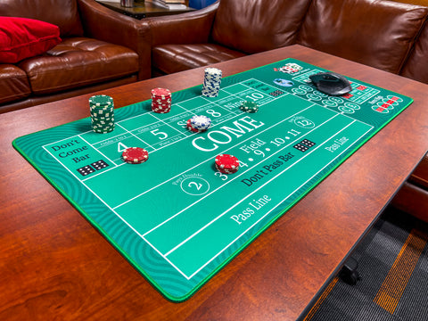 Mini Craps Dealer Practice Mat 34.5" x 15.5"