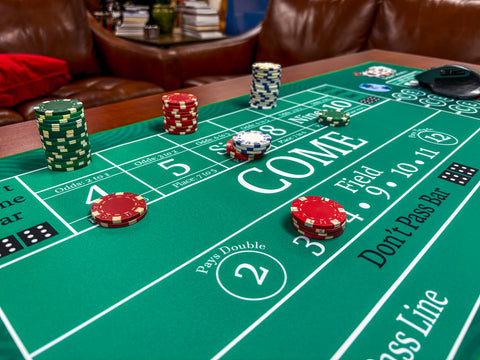 Mini Craps Dealer Practice Mat 34.5" x 15.5"