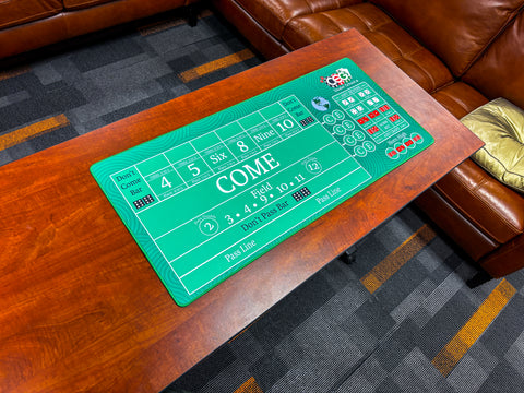 Mini Craps Dealer Practice Mat 34.5" x 15.5"