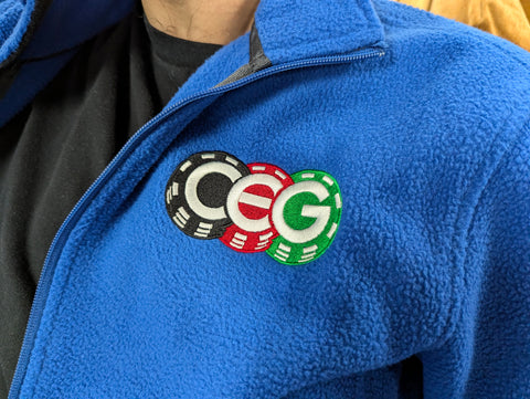 CEG Blue Fuzzy Fleece Jacket