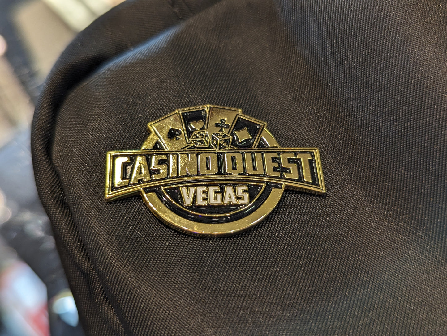 Casino Quest Gold Logo Pin