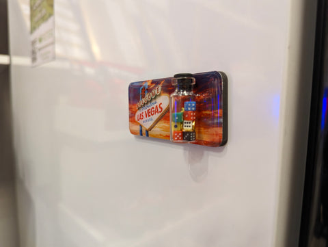 Las Vegas Dice In A Bottle Fridge Magnet