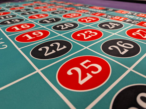 CEG Single Zero Roulette Desk Mat 48" X 24"