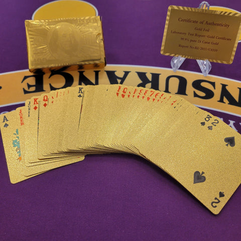 24k Gold Foil $100 Benjamin Playing Cards