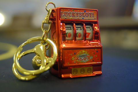 Mini Slot Machine Keychain