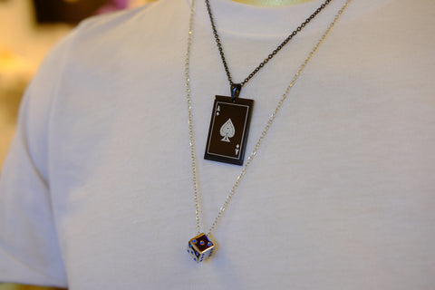 Black Ace of Spades Necklace