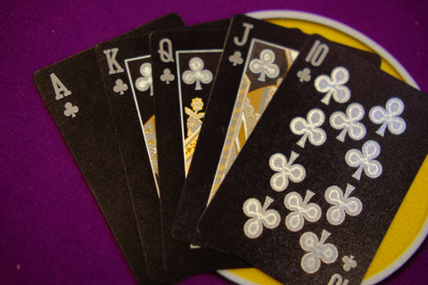 Black and Gold Foil Skull Playing Card