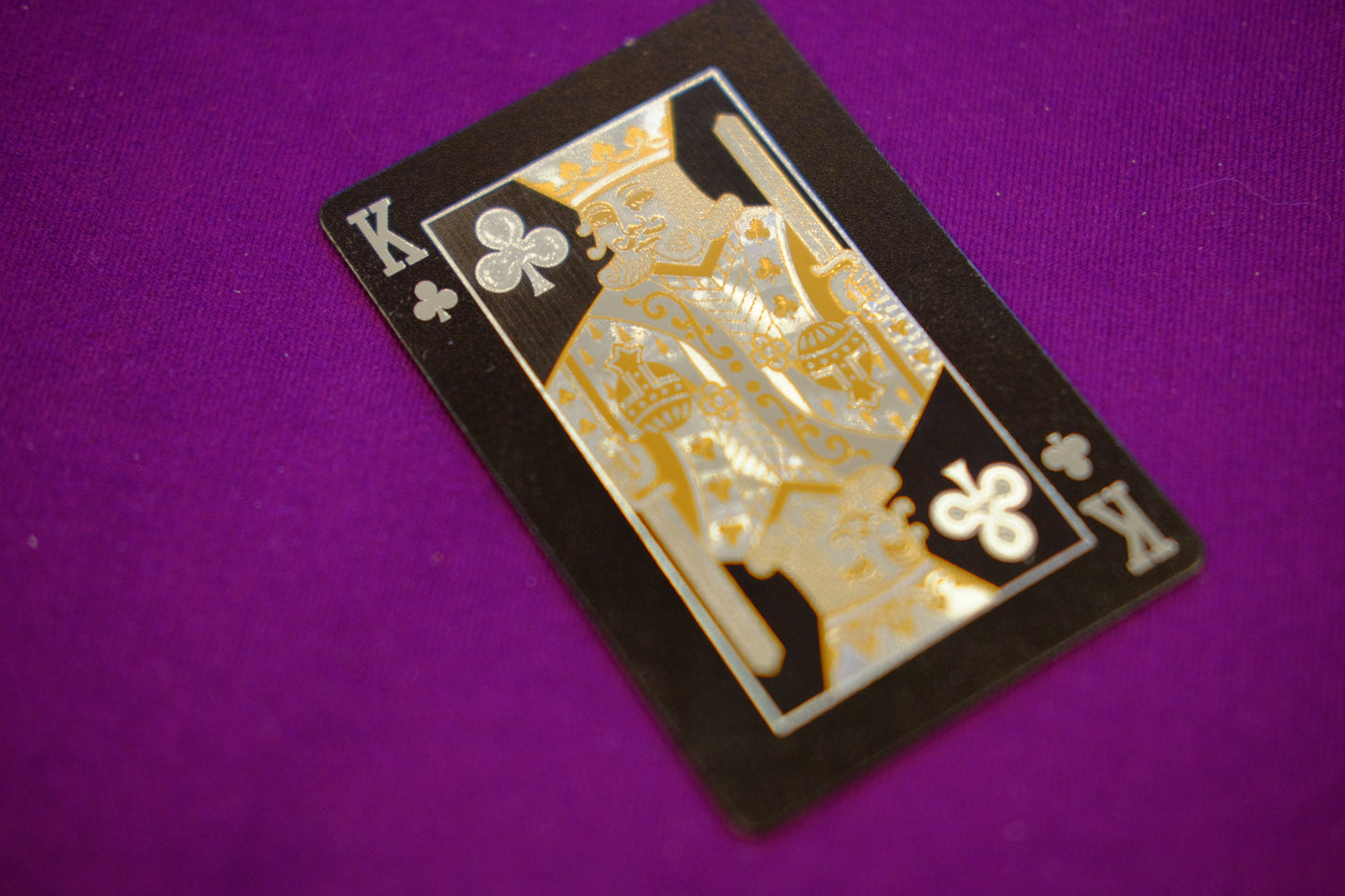 Black and Gold Foil Skull Playing Card